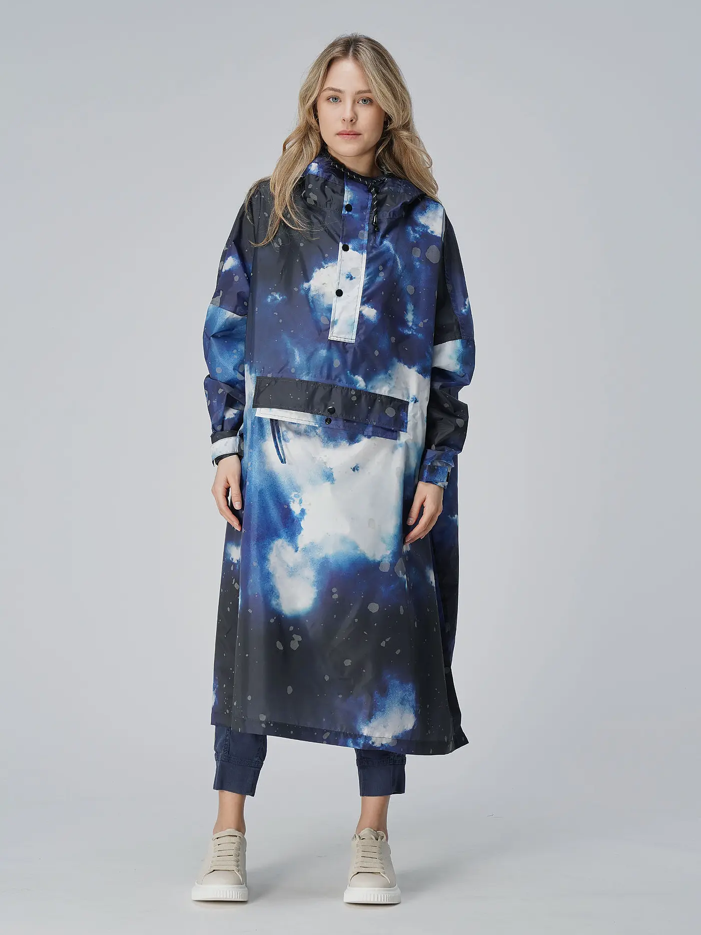 RAINKISS | Regenjacke - Regenponcho PANDA SMILEY | dunkelblau